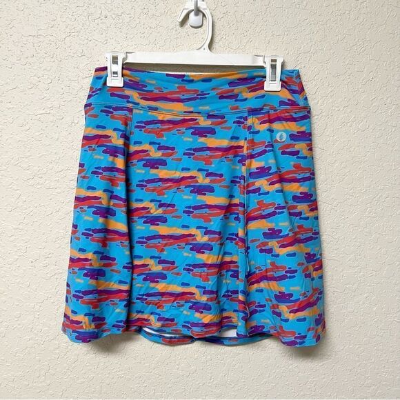 Dona Jo Skirt Size 2 Skort Tennis Golf Pickleball Blue Multi Color Active - Picture 1 of 6